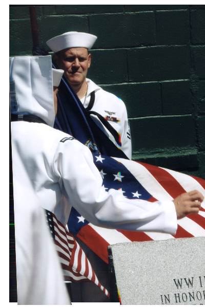 US Navy Color Guard Unveils Memorial Stone